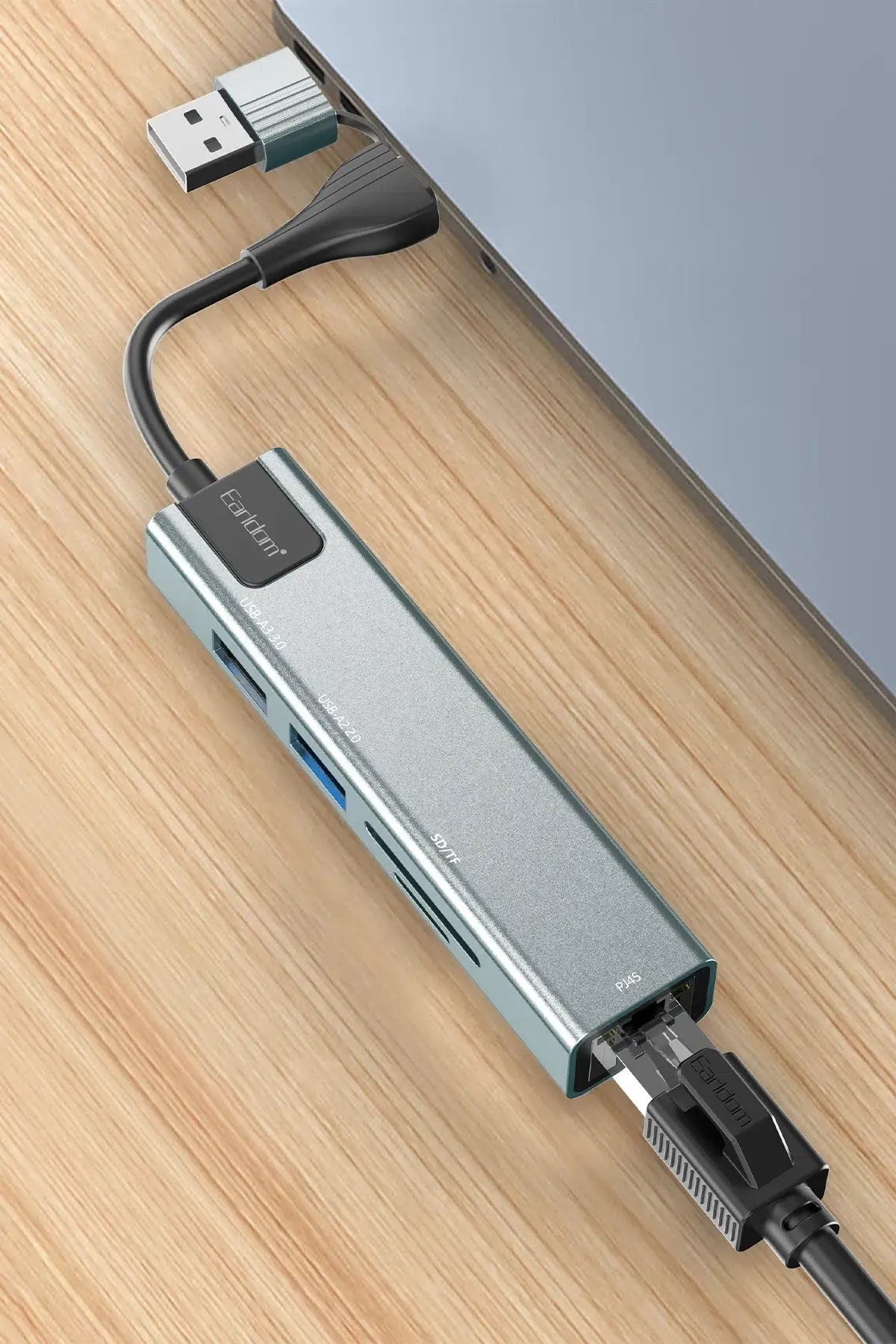 Earldom HUB24 USB-A + USB-C HUB, 4 Porta