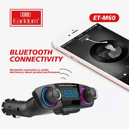 Transmetues FM Bluetooth & Karikues për Makinë-Earldom M60