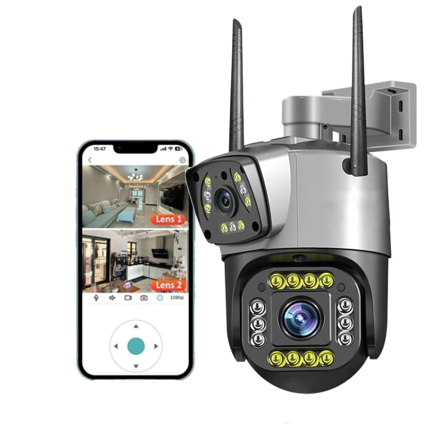 Kamerë Sigurie Dual Lens-Wifi