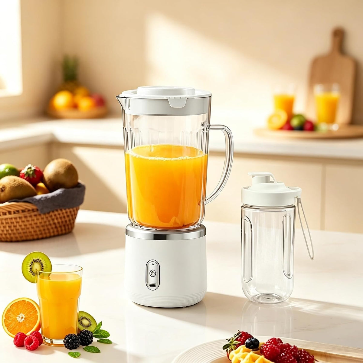 Blender portativ pa kabllo për smoothie dhe pije