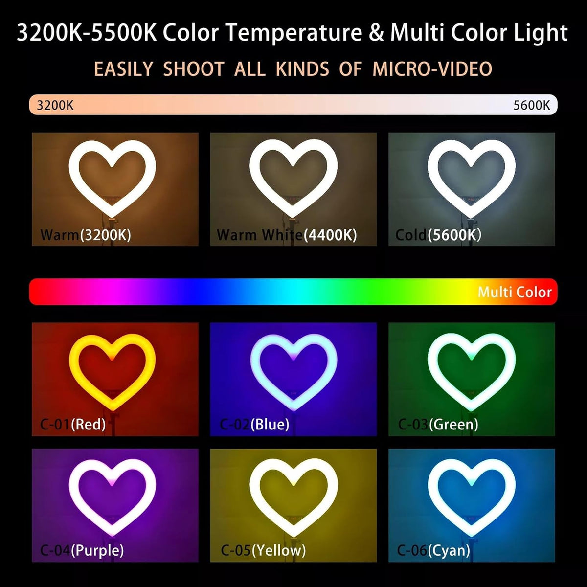 RGB LED Soft Ring Light-JM26-10