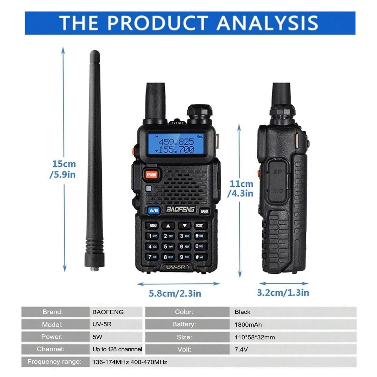 Baofeng UV-5R – Radio Komunikimi Profesionale