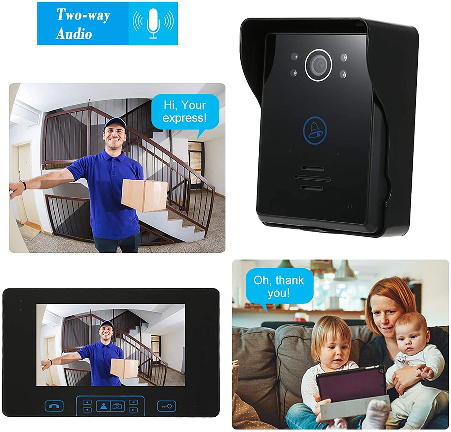 Wireless Video Doorbell Intercom