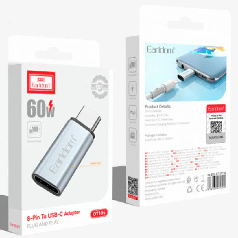 Earldom OT104 – Adapter Lightning në USB-C