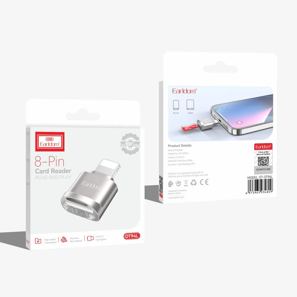 💾 Earldom OT94L – Card Reader Lightning për iPhone